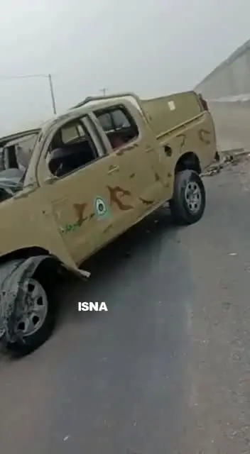 ببینید| تصاویری از سانحه رانندگی در هنگ مرزی که منجر به شهادت ۲ مامور مرزبانی شد