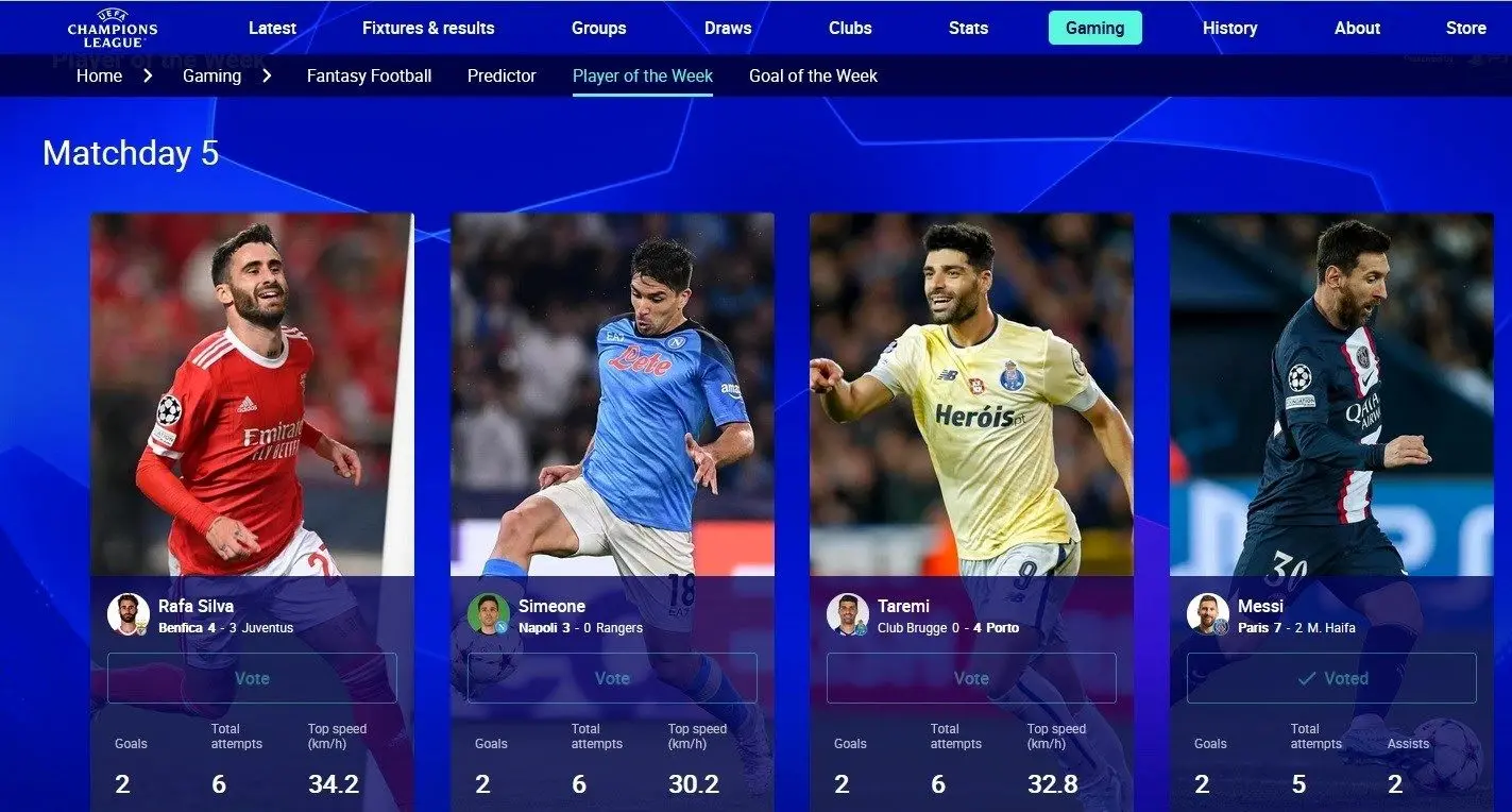 رقابت طارمی با مسی برای کسب عنوان بازیکن هفته لیگ قهرمانان اروپا