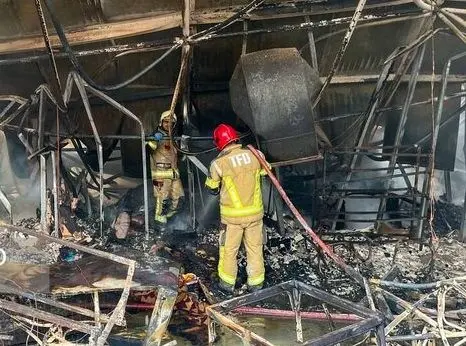 آتش سوزی  بازارچه جنت در غرب  خاموش شد/ این حادثه فوتی تا این لحظه نداشته است