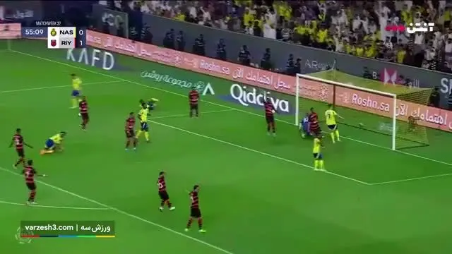 ببینید| خلاصه بازی النصر مقابل الریاض + بریس رونالدو
