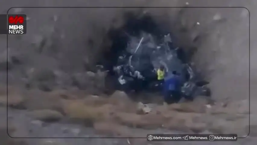 ببینید | اولین تصویر از محل سقوط بالگرد هلال احمر در اشترانکوه لرستان