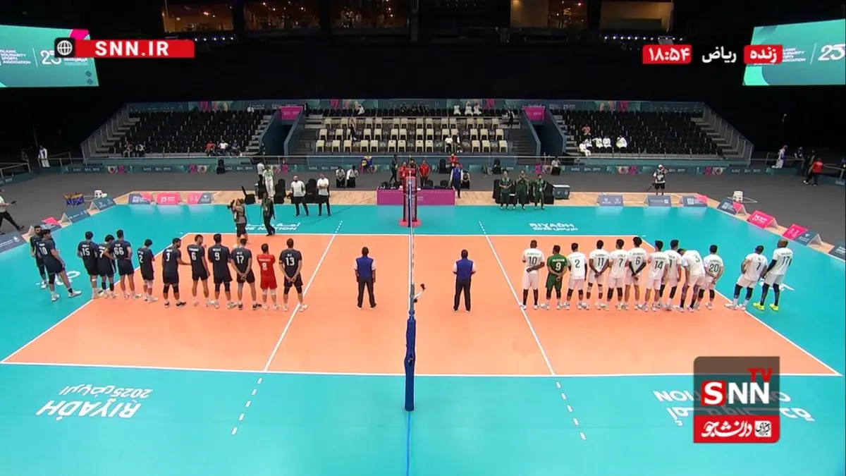 آغاز برگزاری مسابقه والیبال ایران و عربستان+ لینک پخش زنده