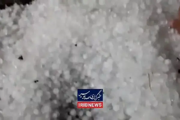 ببینید| تگرگ در فراشبند فارس