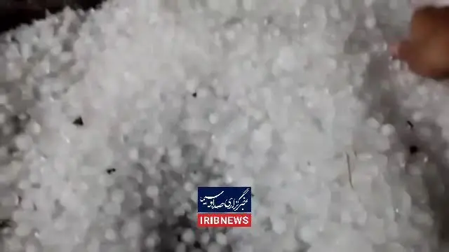 ببینید| تگرگ در فراشبند فارس