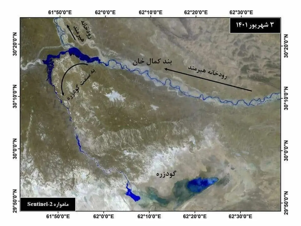 طالبان آب هیرمند را منحرف کرده تا به ایران نرسد+ عکس هوایی