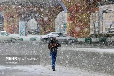 بارش برف زمستانی در ارومیه