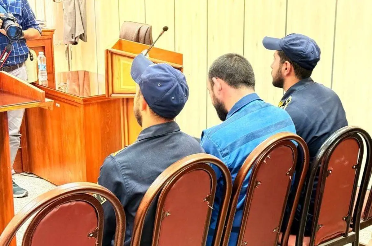 اولین تصویر از قاتل الهه حسین نژاد در جلسه محاکمه امروز
