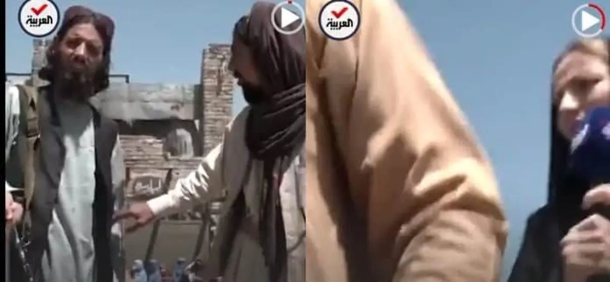 طالبان تصویربردار العربیه را حین پخش زنده شلاق زد+ ویدئو