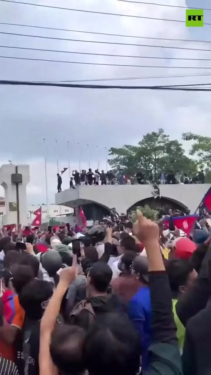 ویدئویی از تجمع اعتراضی امروز در نپال