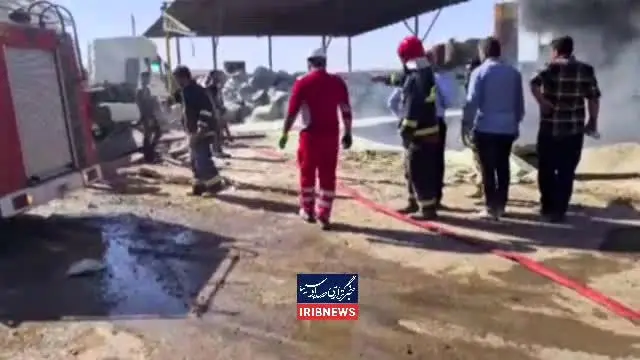 ویدئویی از آتش‌سوزی مرگبار امروز شهرک صنعتی جنت‌آباد ایوانکی